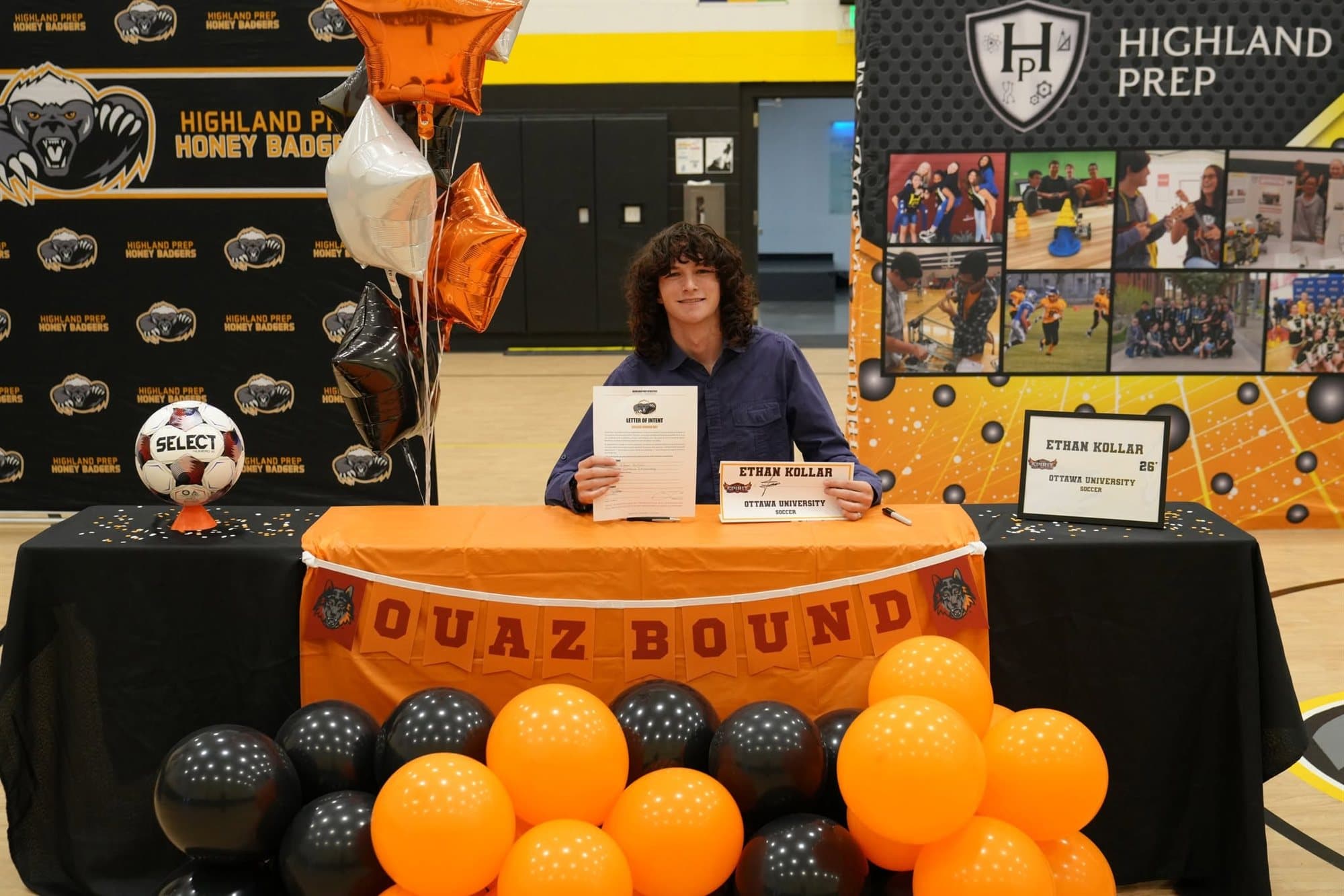 A Highland Prep senior signs with their college