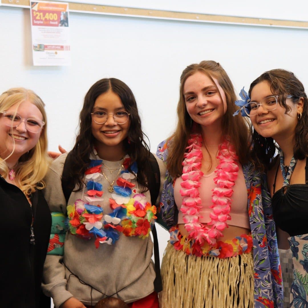 Highland Prep students on Hawaiian spirit day