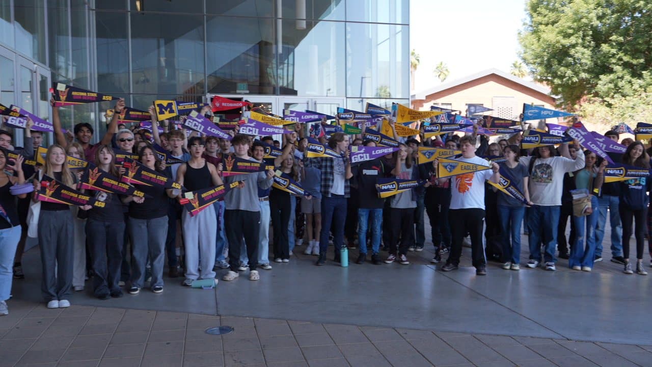 Highland Prep students at a pep rally