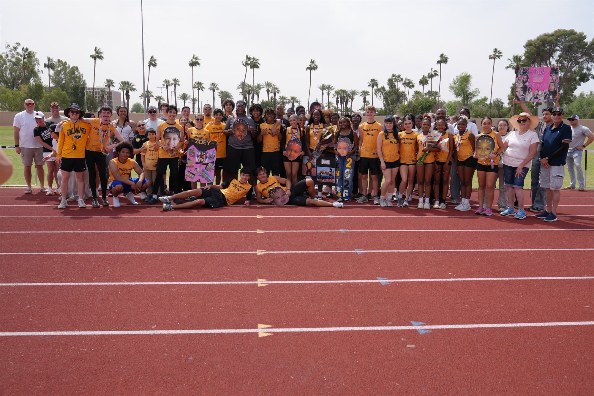 The Highland Prep track and field team