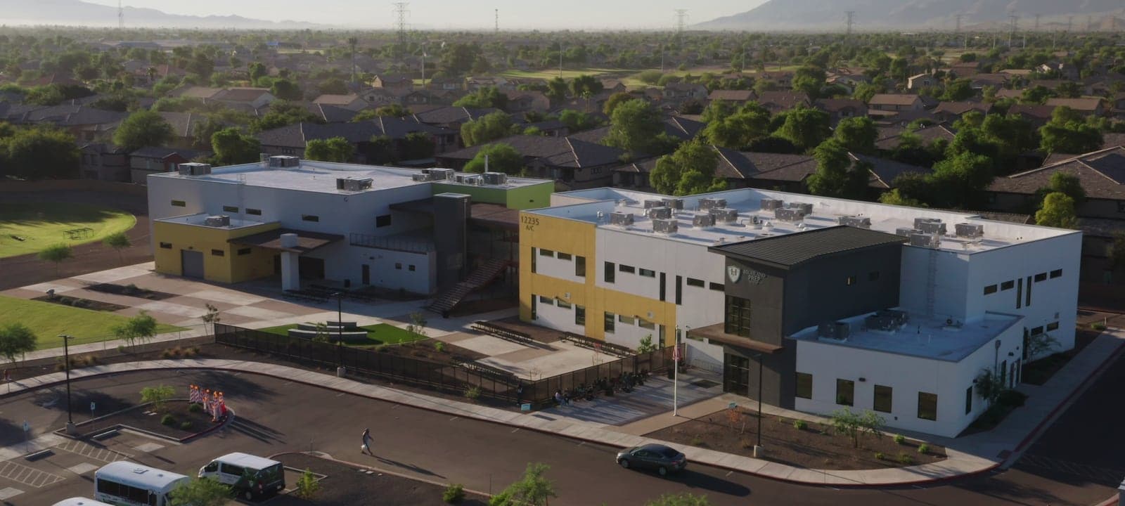 Highland Prep campus exterior