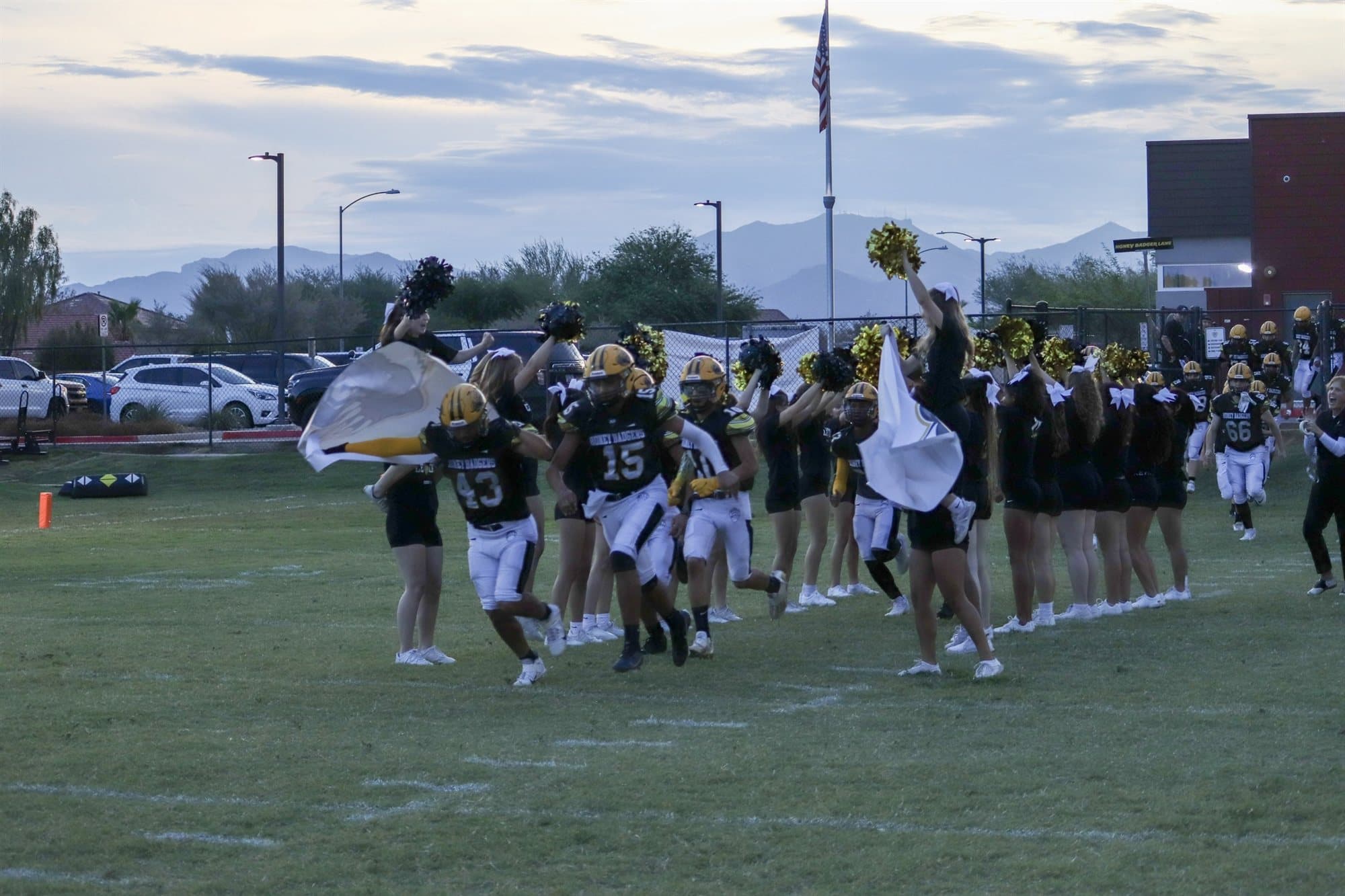 The Highland Prep team taking the field