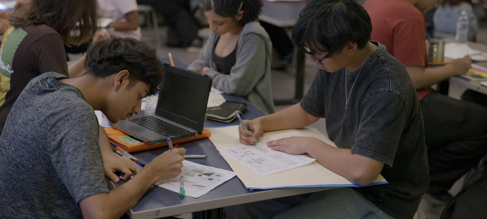 Highland Prep students working in a STEM classroom